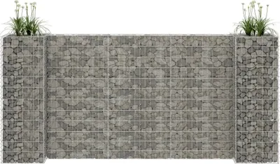 Produktbild von Maison Exclusive - H-förmiger Gabionen-Pflanzkorb Stahldraht 260x40x120 cm