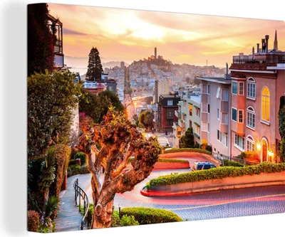 Produktbild von OneMillionCanvasses® - Leinwandbilder - 150x100 cm, Stadt - Garten - Licht, Wandbilder Kunstdruck Wanddekoration - Foto auf Leinwand - Gemälde auf Holzrahmen