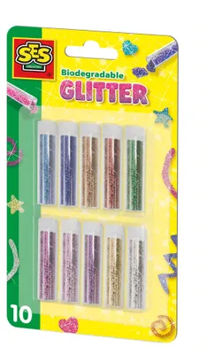 Obrázek produktu pro SES Creative 00252, Sada třpytek, Vícebarevný, 10 barva/barev, Chlapec/děvče, 3 rok/roky, 10 kusů