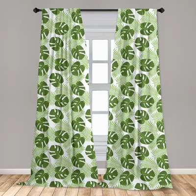 Produktbild von Abakuhaus, Fenstervorhänge, Palmen und Monsteras, 2-Panel-Set, 150 x 245 cm