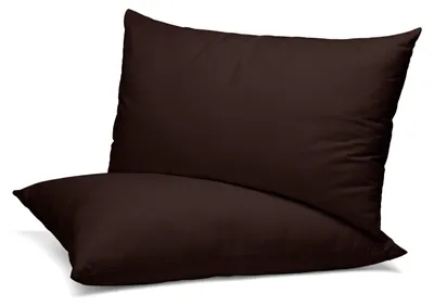 Produktbild von Beautex 2er Set Kissenbezug, Kissenhülle aus Baumwolle, Premium Jersey 160g/m²,Dunkelbraun,60x60cm