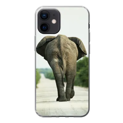Produktbild von MuchoWow® Handyhülle Schutzhülle Hülle für iPhone 12 Elefant - Kröte - Tiere - Natur Silikon Softcase Handy Hülle - Schutzhülle