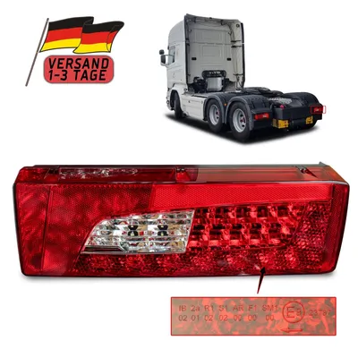 Produktbild von LED Heckleuchte Rückleuchte Rücklicht Fur LKW Scania Pritsche Rechts 24V E-prüf