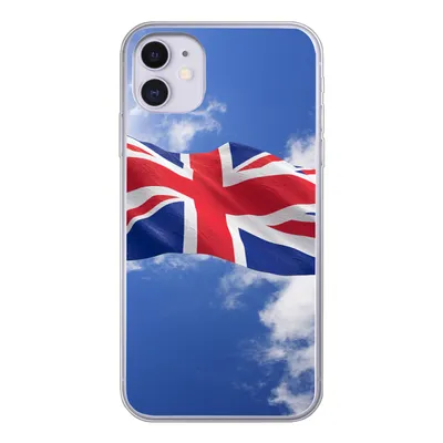 Produktbild von MuchoWow® Handyhülle Schutzhülle Hülle für iPhone 11 Die Flagge des Vereinigten Königreichs weht am Himmel Silikon Softcase Handy Hülle - Handytasche