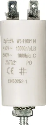 Obrázek produktu pro Kapacitor 450V + Earth 1.5uf / 450 v + Aarde