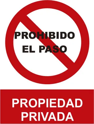 Immagine prodotto di Cartello di divieto "Vietato oltrepassare la proprietà privata" (pvc 0,7 mm) 30x40 cm