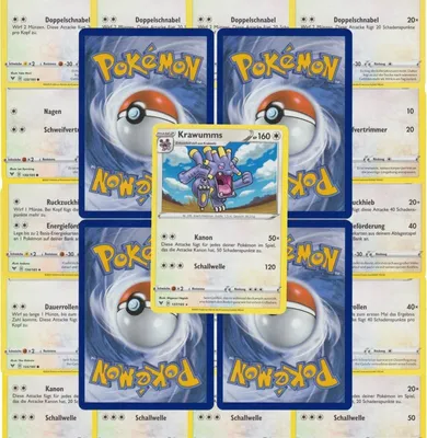 Immagine prodotto di 20 diverse carte Pokemon incolori, inclusa la carta Holo - tedesco