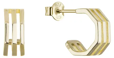 Obrázek produktu pro Pozlacené náušnice hranaté půlkruhy 61152