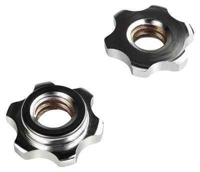 Produktbild von Sternverschluss Hantelverschluss Hantelklemme - Metall - 2 Stück - 30 mm - Für lange Hanteln, SZ-Stangen und Trizepsstangen