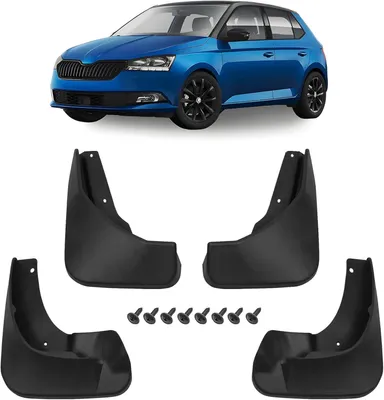 Produktbild von Schmutzfänger, 4er-Set Schmutzfänger-Kit Spritzschutz Schmutzfänger mit Befestigungssatz, passend für Skoda Fabia III NJ Hatchback 2015-2021