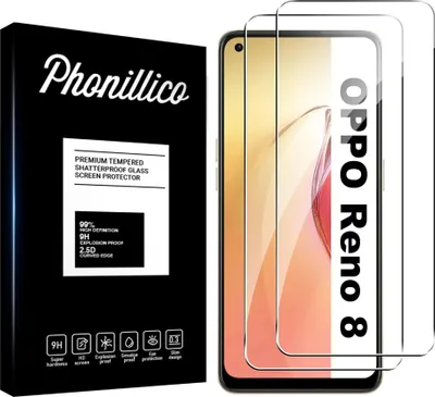 Immagine prodotto di Vetro temperato per Oppo Reno 8 5G [2 pezzi] Pellicola protettiva dello schermo Antigraffio Vetro Resistente Phonillico®