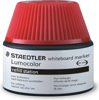 Image de 4x Lumocolor 488 51-2 encre de recharge pour tableau blanc rouge