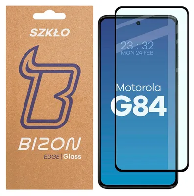 Produktbild von Bizon Glass Edge 2 Panzerglas für Motorola Moto G84, Schwarz