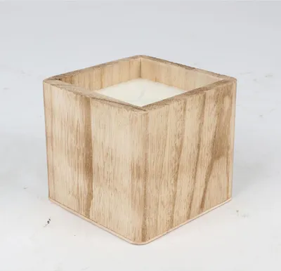 Produktbild von 12x Holzwürfel mit Citronellakerze 10x10x9 cm, 2-Docht Citronella-Kerze für Insektenabwehr und stimmungsvolle Gartenbeleuchtung ideal für Terrasse und Balkon