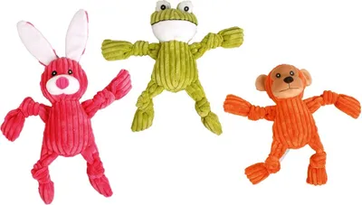 Produktbild von Karlie Connie Corduroy - Hundespielzeug Hase, Frosch, Affe