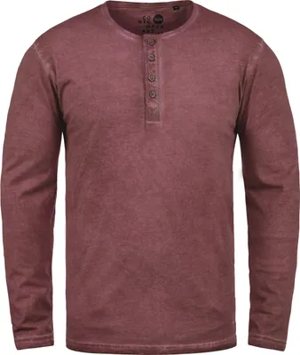 Produktbild von Solid SDTimur Herren Longsleeve Langarmshirt Shirt mit Grandad-Ausschnitt 100% Baumwolle Regular fit