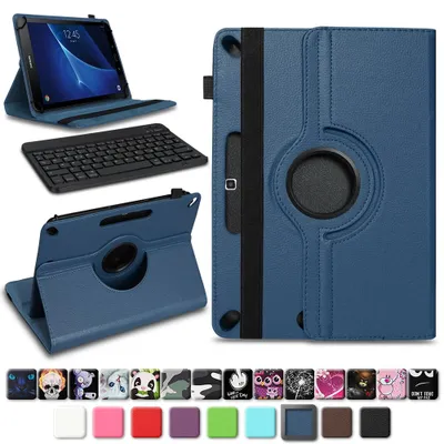 Produktbild von Tablet Tasche+Tastatur für Samsung Galaxy Tab A 10.1 2016 Hülle Schutzhülle Case Cover 360 DrehbarFarben:Blau