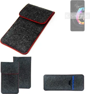 Produktbild von K-S-Trade Handy Schutz Hülle kompatibel mit Motorola Edge 20 Lite Schutzhülle Handyhülle Filztasche Pouch Tasche Case Sleeve Filzhülle dunkelgrau