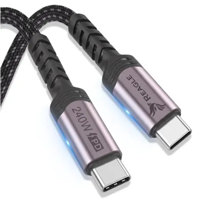 Obrázek produktu pro REAGLE USB C PD 240W 5A kabel pro iPhone 15 16, MacBook Pro Air QC 4.0 1M