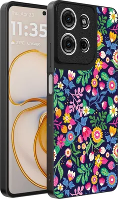 Zdjęcie produktu dla Etui na telefon Motorola Edge 50 z kwiatowym nadrukiem - Etui z TPU z kwiatowym wzorem - Smartphonica
