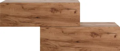 Produktbild von Planetmöbel Flur Möbel Garderobe Hängeschrank 2x 100 cm gold eiche, Wandgarderobe hängend oder stehend