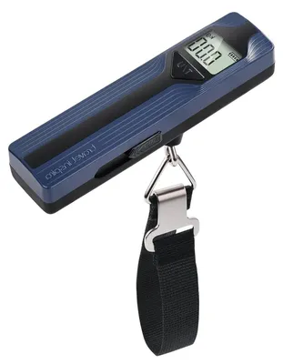 Image de Balance numérique pour bagages - Balance pour valises - Pèse-bagages - Fonctionnement sans batterie - Capacité de 50 kg - Couleur : bleu