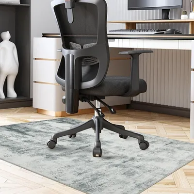 Image de Omgoods - Protège-sol pour chaise de bureau, adapté aux sols durs, 90x120 cm - Tapis de protection pour sol gris