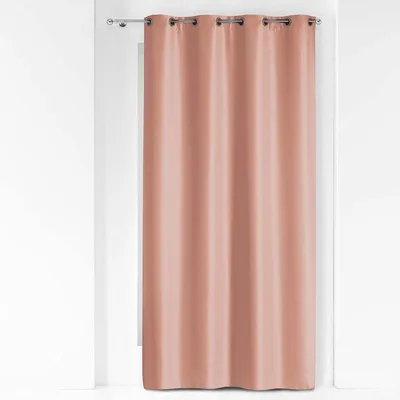 Image de Rideau à 8 oeillets "Essentiel" - Rose poudré - 140 x 280 cm