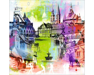 Produktbild von Glasbild Goslar Wahrzeichen II 50x50 cm