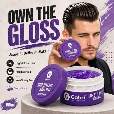 Imagen del producto de Gabri Pro - Cera moldeable para el cabello, acabado brillante, 150 ml