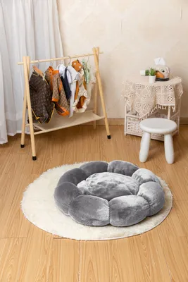 Produktbild von Raikou Katzenbett Katzensofa Hundebett Hundesofa Tierbette Bezug abnehmbar und waschbar Boden wasserabweisend Anti Rutsch Grau Gr. 65cm