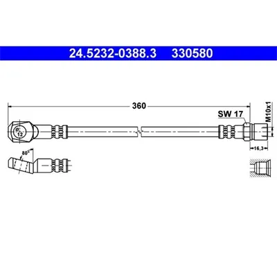 Produktbild von ATE Bremsschlauch  24.5232-0388.3