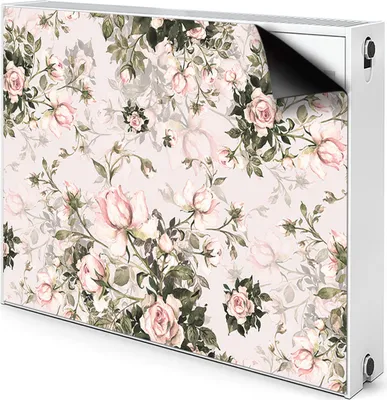 Produktbild von Magnet Heizkörper Heizkörper-Abdeckung Heizkörperabdeckung 110x60 cm  - Farbenfrohe Blumen