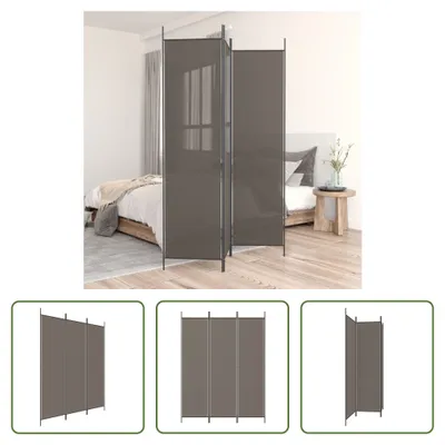 Produktbild von The Living Store 3-tlg. Paravent Anthrazit 150x220 cm Stoff