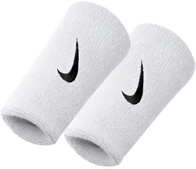 Image de Bracelets Nike Swoosh Doublewide rose, blanc et noir, blanc