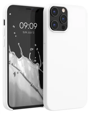 Produktbild von kwmobile Handyhülle für iPhone 12 Pro Max Hülle, für iPhone 12 Pro Max Case - Hülle Silikon - kabelloses Laden - Weiß