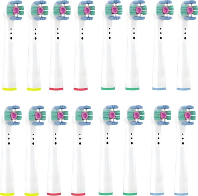 Produktbild von 16x Zahnbürstenaufsätze geeignet für Oral B - Ersatz 3D White EB18
