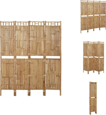 Produktbild von vidaXL 4-tlg. Raumteiler Bambus 160x180 cm - Raumteiler