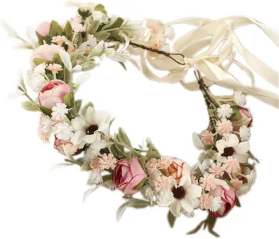 Image de Bandeau floral, diamètre 18 cm, rose, pour les célébrations