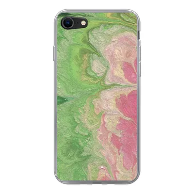 Produktbild von MuchoWow® Handyhülle Schutzhülle Hülle für iPhone SE 2020 Farbe - Kunst - Psychedelisch Silikon Softcase Handy Hülle - Kartenbesitzer