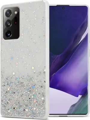 Produktbild von Cadorabo Hülle für Samsung Galaxy NOTE 20 ULTRA Schutz Hülle in Transparent Handyhülle TPU Etui Glitter Cover Case