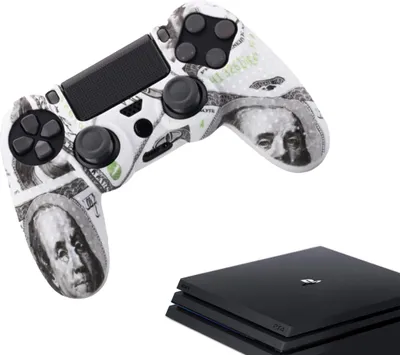 Immagine prodotto di Custodie e skin per PS4, PlayStation 4 - Custodia da gioco performante - Coperture morbide - Accessori per controller antiscivolo - Contanti