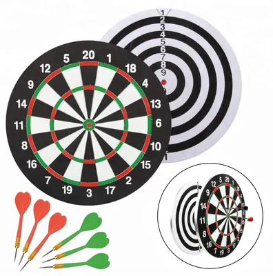 Produktbild von Dartboard-Set mit 6 Dartpfeilen und Metallspitzen