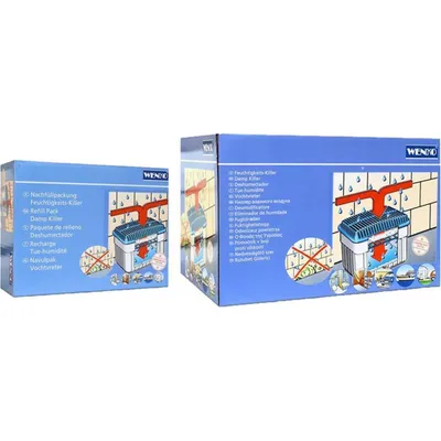 Produktbild von Wenko Feuchtigkeitskiller - Raumentfeuchter, 1 kg plus 1 Nachfüllpackung 1 kg G