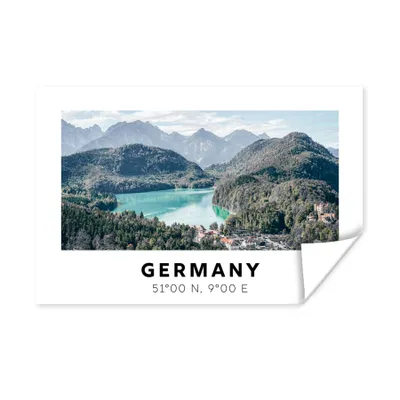 Produktbild von MuchoWow® Poster Deutschland - Wasser - Wald 60x40 cm - Schlafzimmerdekoration