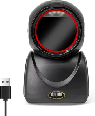 Zdjęcie produktu dla 1D 2D QR Przewodowy skaner kodów kreskowych do komputerów stacjonarnych Szybka platforma Czytnik kodów kreskowych bez użycia rąk Port USB Plug&Play Kompatybilny z systemem Windows Android Obraz Czujnik CMOS Odpowiedni do supermarketów Sklep spożywczy Magazyn