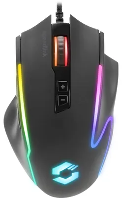 Immagine prodotto di Mouse da gaming - Mouse da gaming RGB con cavo, 12800 dpi, programmabile, nera