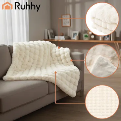 Immagine prodotto di Coperta in peluche 160 × 100 cm, bianca