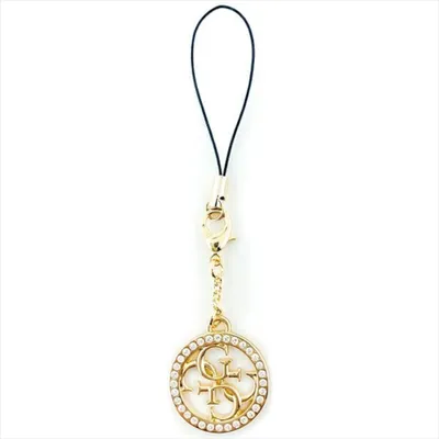 Produktbild von Guess Phone Strap 4G Rhinestone Charm Accessoires Anhänger Gold