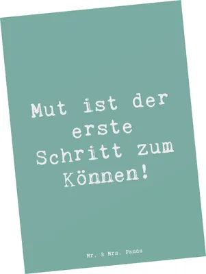 Produktbild von Mr. & Mrs. Panda Grußkarte Spruch Sich in einer neuen Sportart versuchen - Meeresbrise - Geschenk, Mut, Inspiration, Neues lernen, Postkarte, Postkarten, einzelkarte